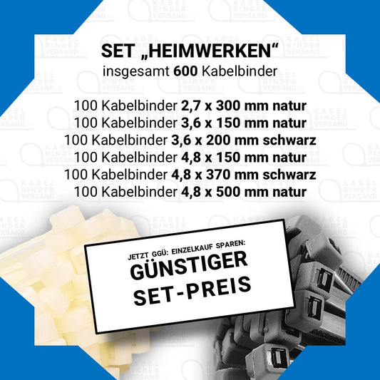 Set "Heimwerken" mit 600 Kabelbindern